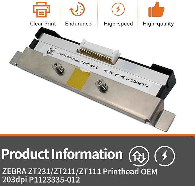 P1123335-012 New Printhead for Zebra ZT231 ZT211 ZT111 Thermal Industrial Printer |High-Class-Replace| 203dpi