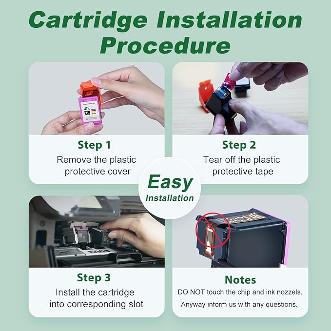 MYTONER 64XL Ink Cartridge Black/Color Combo Pack Remanufactured Replacement for HP Ink 64 HP 64XL Ink for Envy Photo 7855 7858 7100 7155 7120 6252 7800 7158 Tango Series Printer 2 Pack