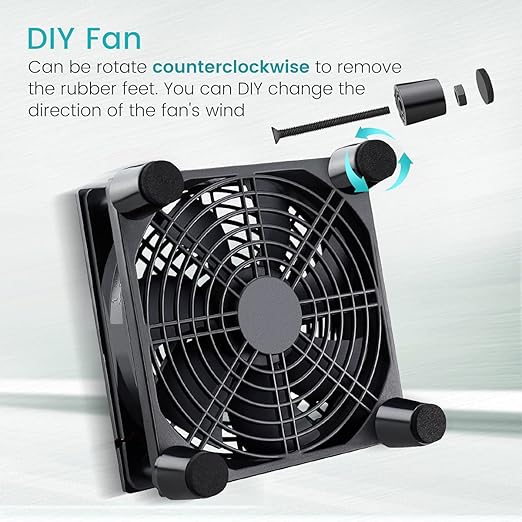 Wathai Cooling Case Fan for Receiver DVR Xbox TV Box Router 120mm x 25mm 5V USB Power