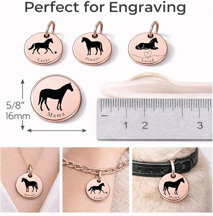 SM Design Mama Animal Charm Set – Set of 4 Stainless Steel Charms – Motherhood & Family Keepsake Jewelry Charmss