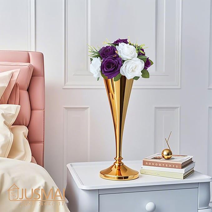 Artificial Flowers Ball 4 Pcs Purple White Wedding Table Centerpiece Decorations Arrangement
