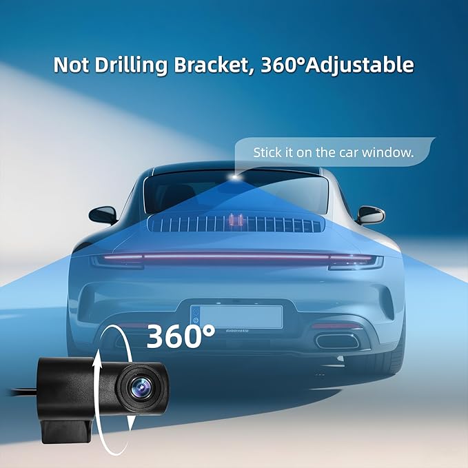 2025 Rear view Mirror Camera,4 Channel Mirror Dash Cam Front and Rear,24/7 Recording Rearview Mirror Backup Camera for Cars & Trucks,12" Touch Screen,Built-inWiFi,GPS,IR Night Vision,Free 64GB SD Card