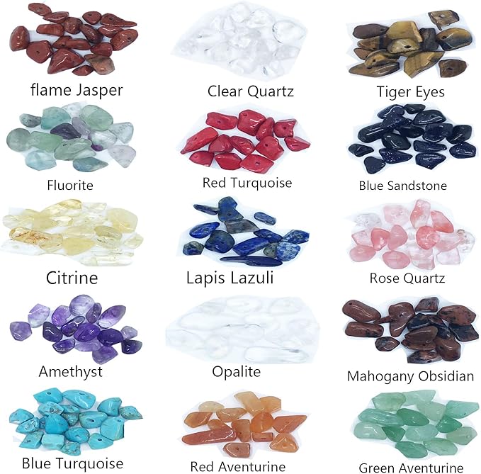 Gemstone Beads Natural Irregular Shaped Stone Chips Crystal Energy Healing Power for Jewelry Making(15-4)