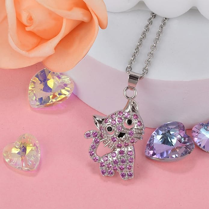 Couple Heart Or Cat BFF Best Friend for Girls Puzzle Friendship Pendant Necklaces,316L Stainless Steel