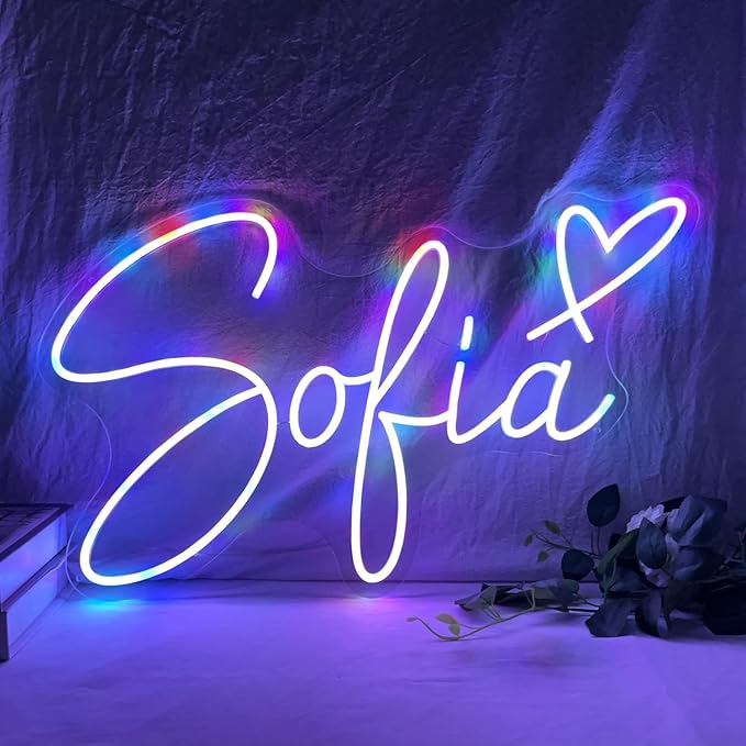 Custom Neon Signs,Customizable Neon Sign Colorful for Wall Decor Personalized Large Neon Sign for Wedding Birthday Party Gifts Bar Shop Business Neon Name Signs