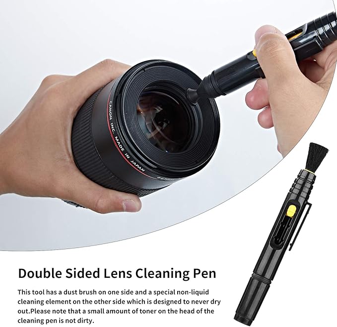 Professional DSLR Camera Cleaning Kit with APS-C Cleaning Swabs, Microfiber Cloths, Camera Cleaning Pen, for Camera Lens, Optical Lens and Digital SLR Cameras.