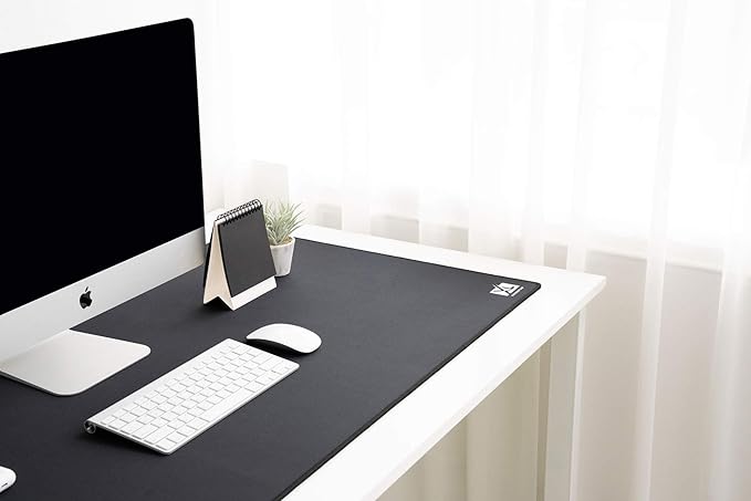 Big Desk Mouse Pad Extra Large for Gaming(60'' x 30'') - Super Thick Giant Mousepad for Full Desk with Rubber Base (Black, 4XL)