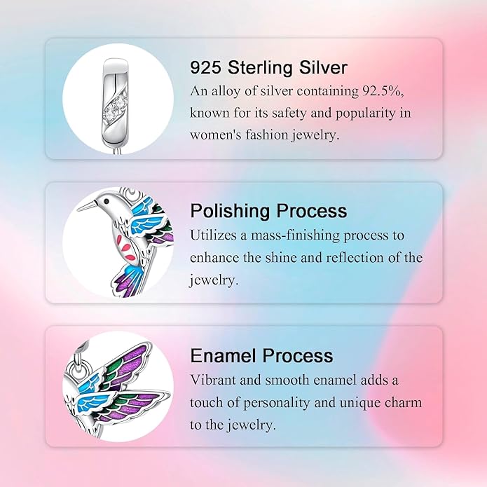 Birthday Fashion Love Heart Dangle Charm 925 Sterling Silver Charms fits Bracelets and Necklace Pendant Bead Charms Jewelry Present for Women Family Friends