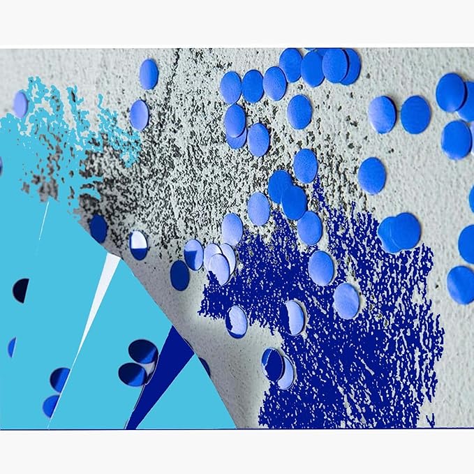 Blue Table Confetti 0.59 inch Metallic Foil Confetti for Wedding Birthday Party Confetti Decoration (2.12 oz /1 pack)