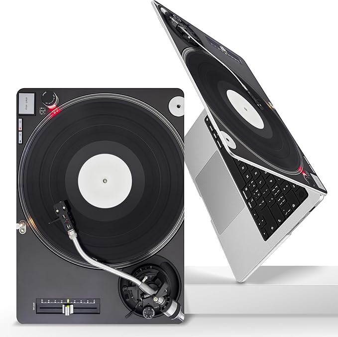 for MacBook Pro 16 inch Case 2021 2022 2023 2024 Release A3186 A3403 M4 A2991 M3 A2780 M2 A2485 M1 Pro/Max, Hard Shell Case with Screen Protector & Keyboard Cover, DJ Turntable