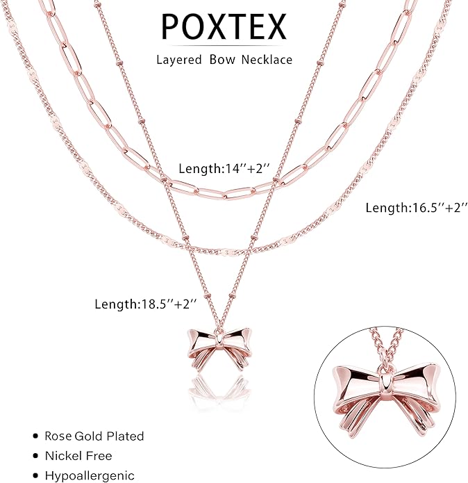 Layered Gold Necklaces for Women, Stackable Dainty 14K Gold Silver Plated Trendy Simple Heart Diamond Cross Bow Circle Pendant Paperclip Choker Dot Chain Necklace,Jewelry Set Gifts for Women