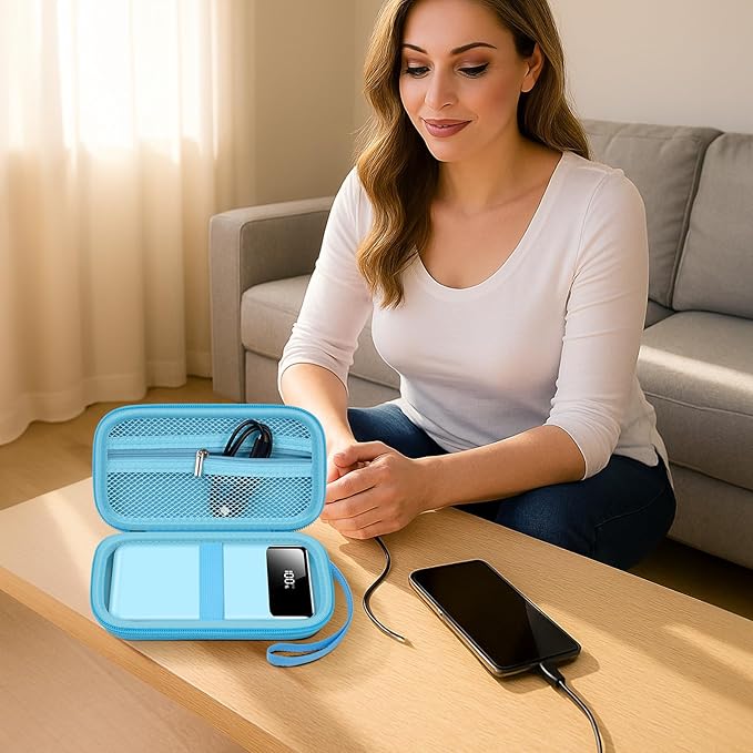Portable Bank Charger Case for SABANI for Charmast for OHOVIV for VRURC for YILANS for CFIAI for LOVELEDI for RGVOTA for Miday for RONEGN for POIYTL for IAPOS Fast Charging Battery(Blue)