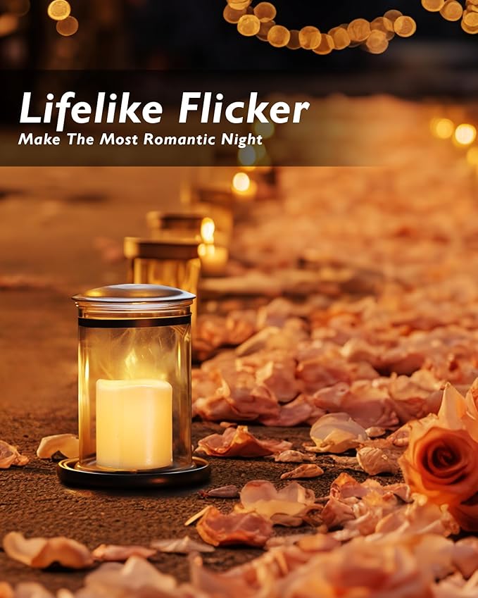 Homemory 50Pack Flickering Flameless Votive Candles,200+Hour Electric Fake Candles,Battery Operated LED Tealight for Wedding,Outdoor,Table,Halloween,Christmas Decor(Warm White,Battery Included)