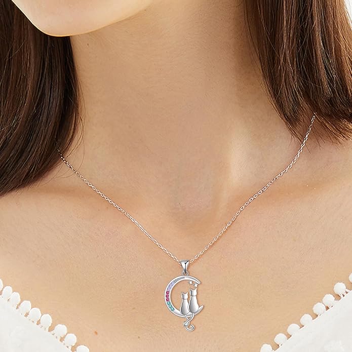 Animal Necklace Cat/Fox/Otter/Sloth/Cow/Highland Cow/Koala Necklace Cute Animal Jewelry Gifts for Women