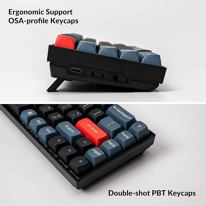 Keychron K6 Pro Wireless Custom Mechanical Keyboard, QMK/Launcher Programmable Macro, Hot-Swappable, 65% Layout White Backlit Office Keyboard for Mac Windows Linux