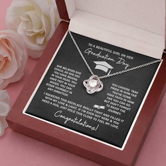 2025 Graduation Gifts for Her | Inspirational Graduation Necklace with Message Card & Gift Box | Jewelry for Women, Daughter, Girlfriend, Sister, Classmate | High School & College Grad Gift