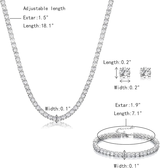 Crysdue Wedding Jewelry Set for Women, Floral Leaf Vine Teardrop Necklace Dangle Earrings Bracelet and Hair Comb, Cubic Zirconia Elegant Party Prom Jewellery for Bridal Bridesmaid