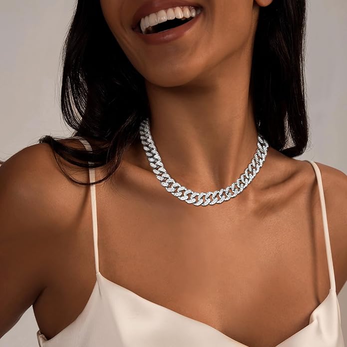 Zeffy 14K Gold/Silver Plated Chunky Thick Chain Toggle Clasp Necklace Dainty Baroque Pearl/Heart/Cross/Turquoise Pendant Necklace