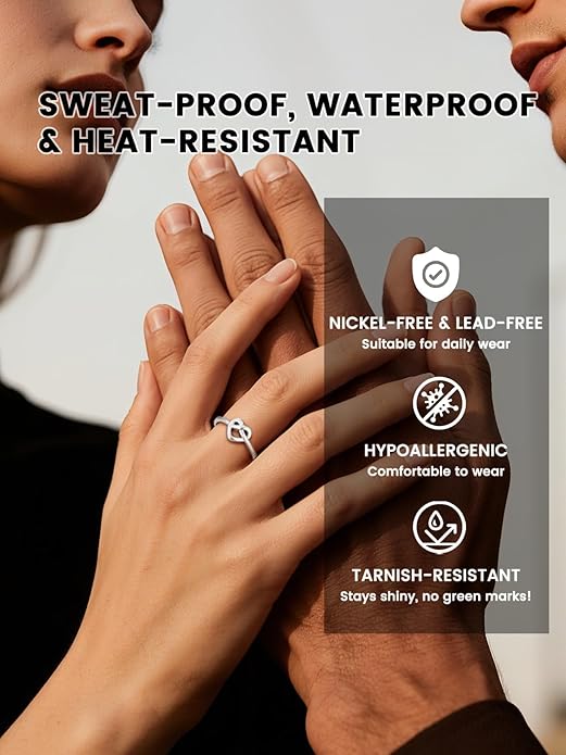 Bestyle 925 Sterling Silver Ring for Women, Minimalist Claddagh Ring Celtic Knot Ring for Women, Irish Promise Wedding Band, Gold/Rose Gold Vermeil Women Band Ring, Stackable, Gift for Her