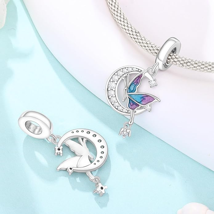 Cute Panda Animal 925 Sterling Silver Charms for Bracelets and Necklace Dangle Pendants Butterfly Elephant Dog Bead Jewelry Present for Women Family Friends