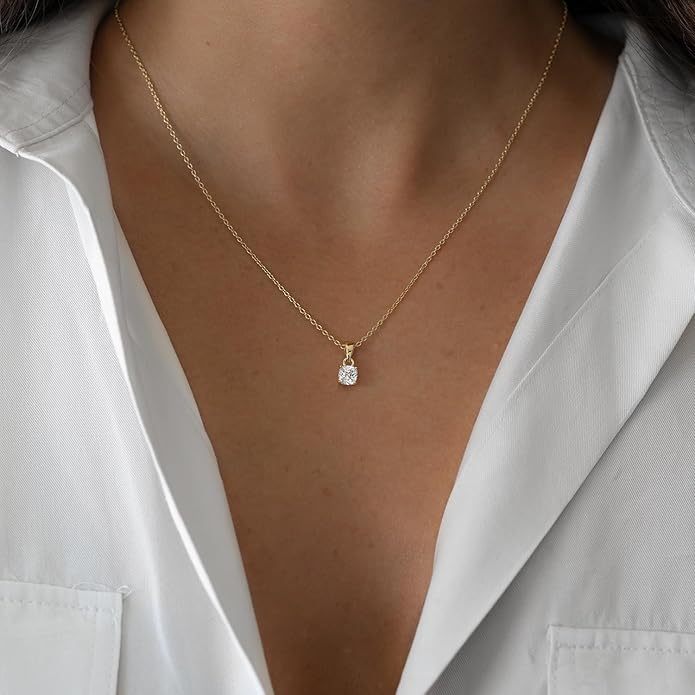 Valentines Day Gifts for Women Her - Dainty Necklaces for Women Cute Station Choker Simulated Diamond Necklace Simple Layering CZ Necklace Trendy Jewelry Gifts