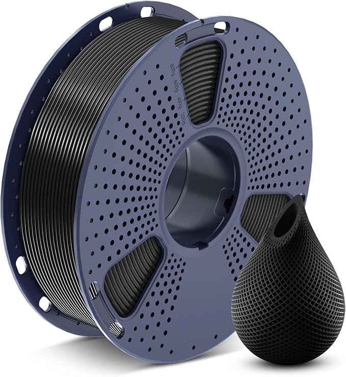 SUNLU PETG Filament 1.75mm,Strong 3D Printer Filament,Ultra-Low Stringing,Exceptional Layer Adhesion & High Toughness,Dimensional Accuracy +/- 0.02 mm,Fit Most FDM 3D Printers,1kg Spool(Black).