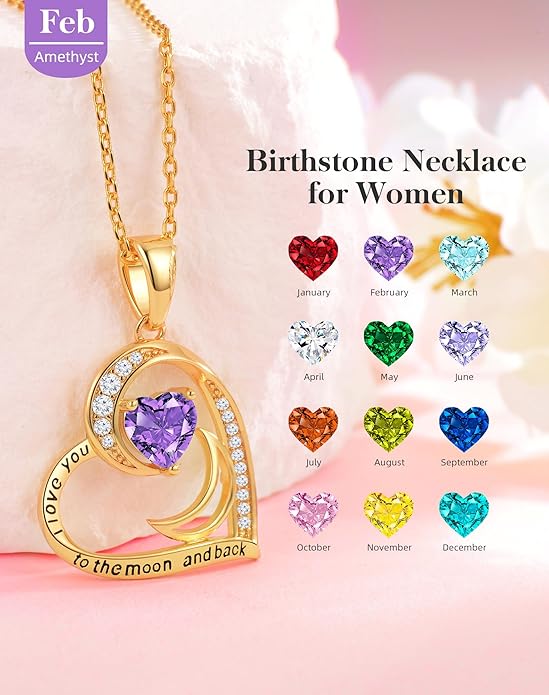 Heart Gold Necklace for Women Birthday Gifts for wife Jewelry for Wife Necklace for Girlfriend Mom Daughter Gold Jewelry for Women