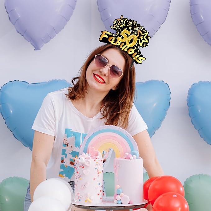 KKBES Happy Birthday Headbands, Paper Birthday Party Hats, 3 Patterns for Children and Adults Celebrating Birthdays
