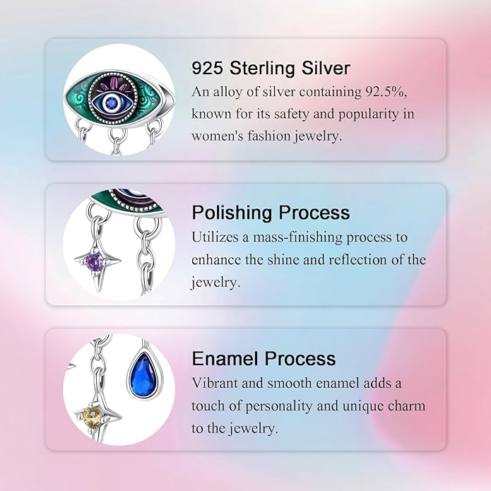 Birthday Fashion Love Heart Dangle Charm 925 Sterling Silver Charms fits Bracelets and Necklace Pendant Bead Charms Jewelry Present for Women Family Friends