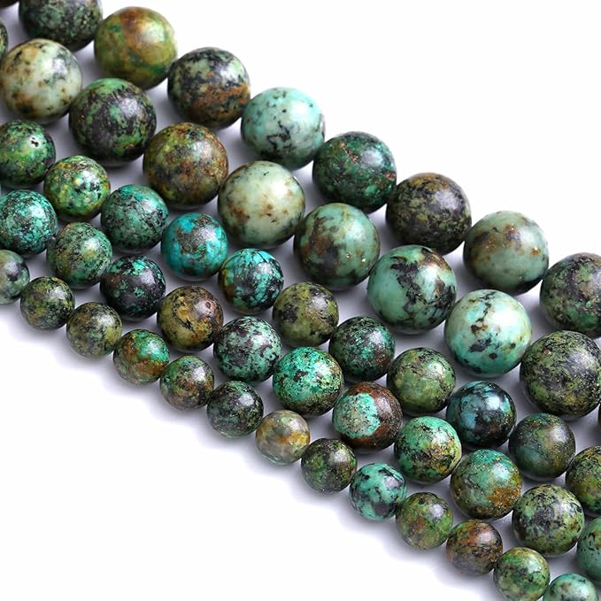 4MM 88PCS Natural Stone Green African Turquoise Spacer Loose Beads for Jewelry Making DIY Bracelet Necklace