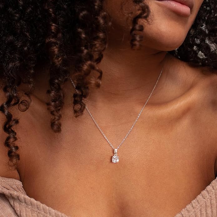 Valentines Day Gifts for Women Her - Dainty Necklaces for Women Cute Station Choker Simulated Diamond Necklace Simple Layering CZ Necklace Trendy Jewelry Gifts