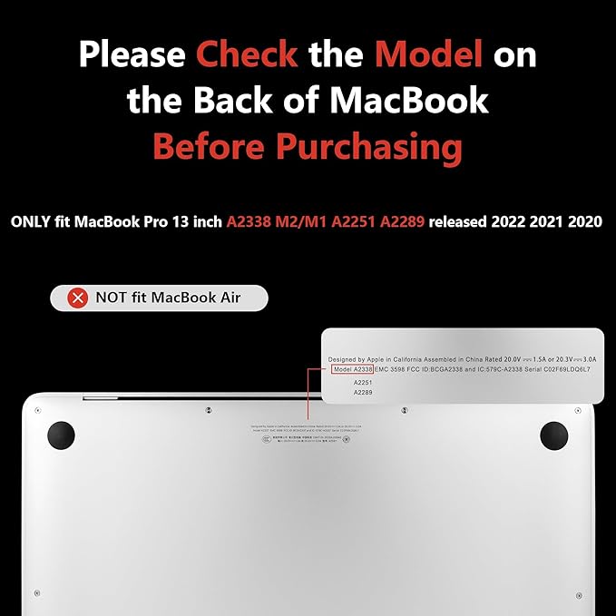 MEEgoodo Case for MacBook Pro 13 inch Case 2022 2021 2020 New A2338 M2/M1 A2251 A2289, Laptop Hard Shell with Keyboard & Camera Cover Compatible with 13 inch MacBook Pro, Fruit & Sticker
