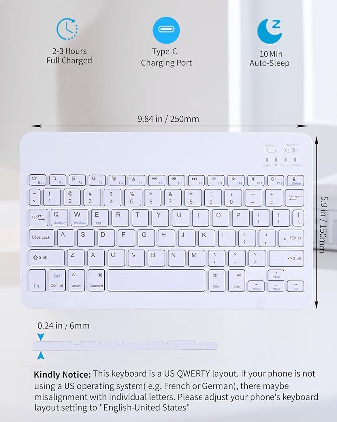 Desk Stand and Bluetooth Keyboard Combo for Samsung Galaxy Z Fold 7/6/5, 4 in 1 Set Include Mouse Pen, Adjustable Foldable Tablet Stand Holder Fits for 4.7"-13" Smartphones Tablet