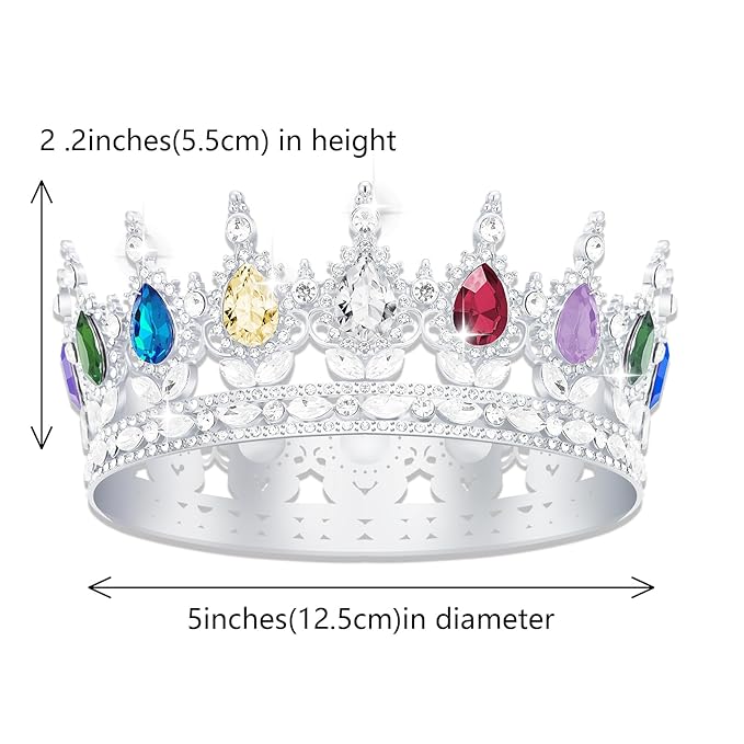 Queen Crown Rhinestone Wedding Crowns and Tiaras for Women Costume Party Hair Accessories Princess Birthday Crown Crystal Bridal