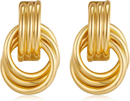 Gold Geometric Drop Dangle Earrings for Women Long Link Dangle Earrings Jewelry Gift
