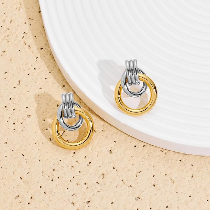 Gold Geometric Drop Dangle Earrings for Women Long Link Dangle Earrings Jewelry Gift