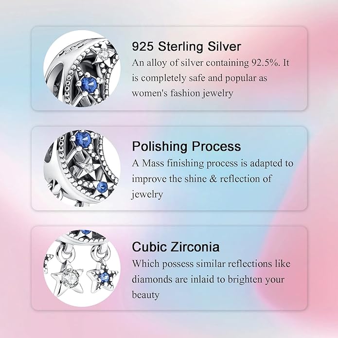 Birthday Fashion Love Heart Dangle Charm 925 Sterling Silver Charms fits Bracelets and Necklace Pendant Bead Charms Jewelry Present for Women Family Friends