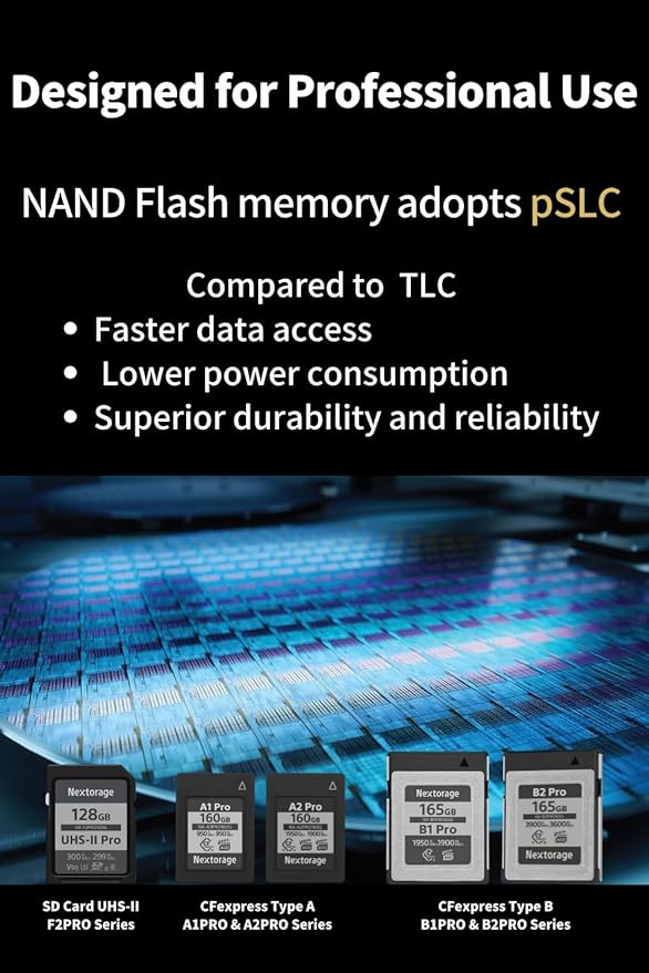 Nextorage 128GB 2pack SDXC UHS-II V90 SD Card Japanese Brand pSLC Max. Write Speed 299MB/s Max. Read Speed 300MB/s 4K Recording F2PRO Series 2P-F2PRO128G SDXC Card for Digital Camera