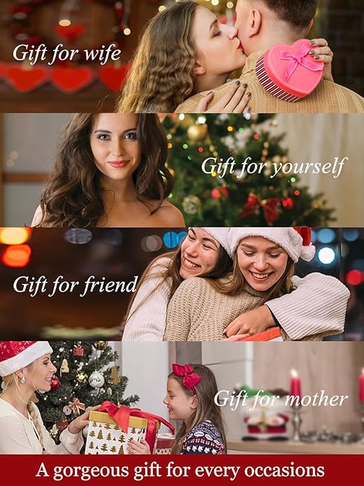 Compass Necklace for Women, Exquisite S925 Valentines Day Anniversary Birthday Gifts for Wife Her Double Birthstone Pendant Jewelry ‘I'd be Lost Without You’