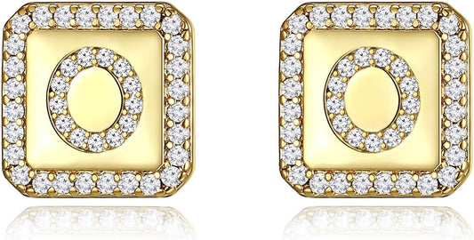 Gold Earrings for Women 24K Gold Filled Initial Earrings for Women S925 Earrings Gifts for Her