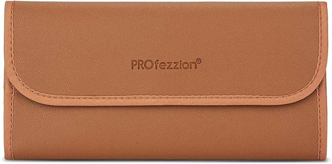 PROfezzion 4-Pocket Foldout Filter Pouch for 82mm Camera Lens Round Filter, Shock Resistant & Anti Scratch Photography Filter Case, Filter Carry Case with Microfiber Cleaning Cloth