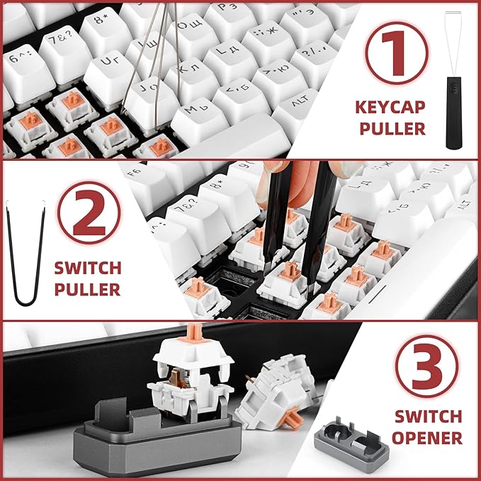 RUNJRX Keyboard Lube Kit GPL 205G0 0.53oz/15g for Mechanical Keyboard Lube, Switch Opener for MX Kailh,Keyboard Tools with Keycap Puller