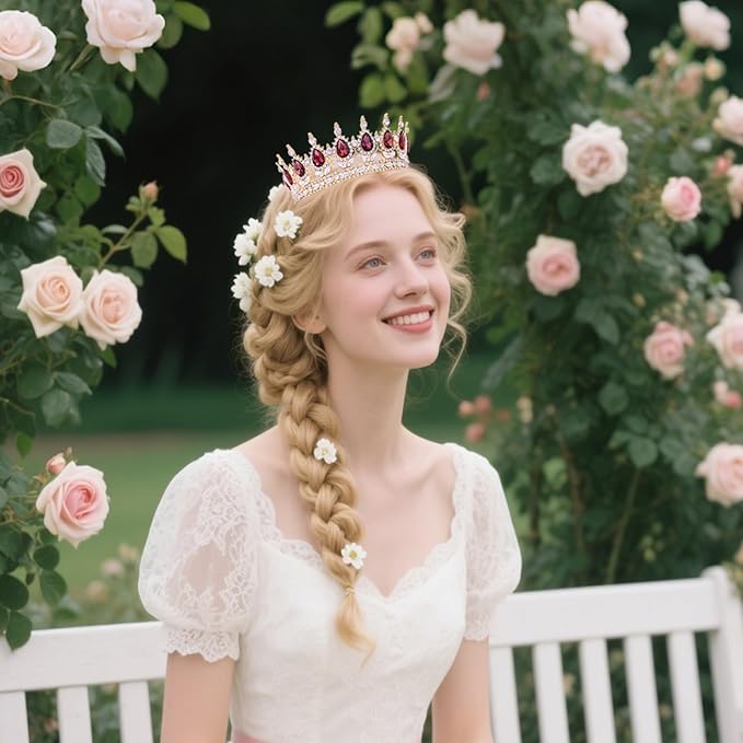 Queen Crown for Women Crystal Tiara for Girl Rhinestone Wedding Headband for Bride Hair Accessories for Costume Birthday Party Prom Gifts