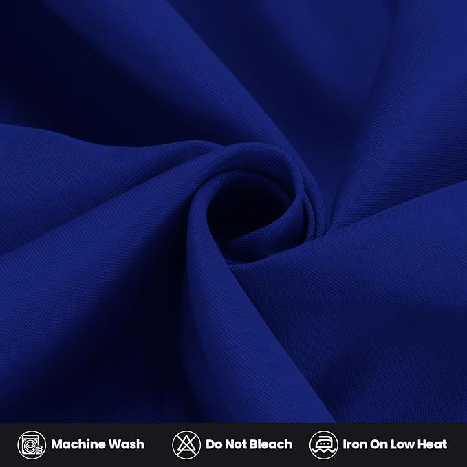 Ascoza 2 Pack Fitted Tablecloth for 4 Foot Rectangle 48 x 24 Inch Royal Blue Table Covers Water Resistant Polyester Cloth for Folding, Parties,Display, Trade Show (Royal Blue)