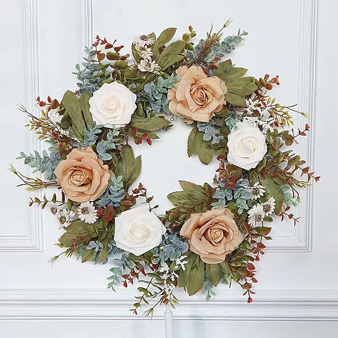 Roses Artificial Flowers Nude Bouquet Box Set for DIY Wedding Centerpieces for Table Bridal Baby Shower Decorations Party Home Decor Indoor Outdoor Faux Silk Floral Arrangements