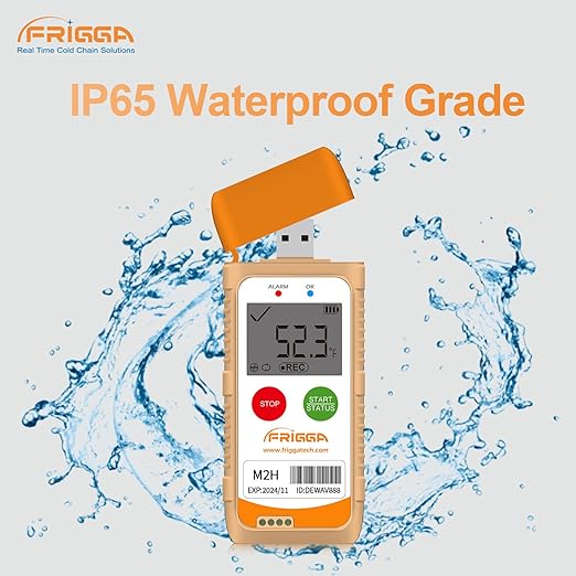 Frigga M2H 5pcs Reusable Temperature Humidity Data Logger USB Digital Temperature Recorder Multi-Use 28800 Points High Accuracy PDF CSV Report