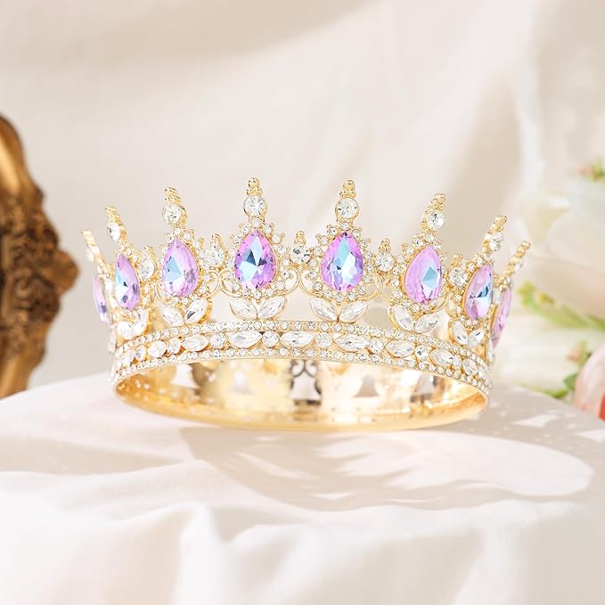 Queen Crown for Women Crystal Tiara for Girl Rhinestone Wedding Headband for Bride Hair Accessories for Costume Birthday Party Prom