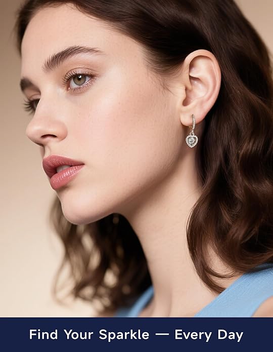 MomentWish Dangle Earrings for Women-925 Sterling Silver Moissanite Earring, Women's Gift for Valentine Birthday, D Color VVS1 Dancing Moissanite Hoops