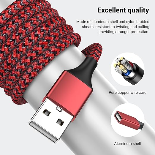 3.3FT USB Splitter 3 in 1 Out, A Male to 3 Female Extension Cable, USB Y Splitter Support Charging and Data Transfer for TV/PC/Laptop/MacBook/Keyboard/ PS4/ PS5/ Flash Drive/LED Etc.(Red)