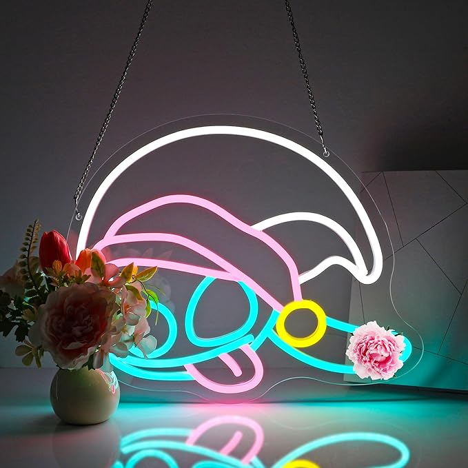 Neon Sign, Neon Signs for Wall Decor Cute LED Signs for Man Cave Game Room Kids Home Decor Bar Beer Sign - USB Powered